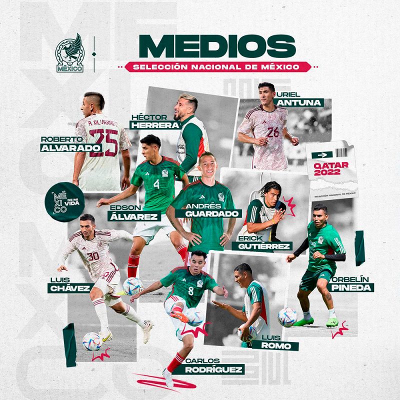 Medios de la Selección Mexicana convocados a Qatar - Fotos: Instagram @misiseleccionmx