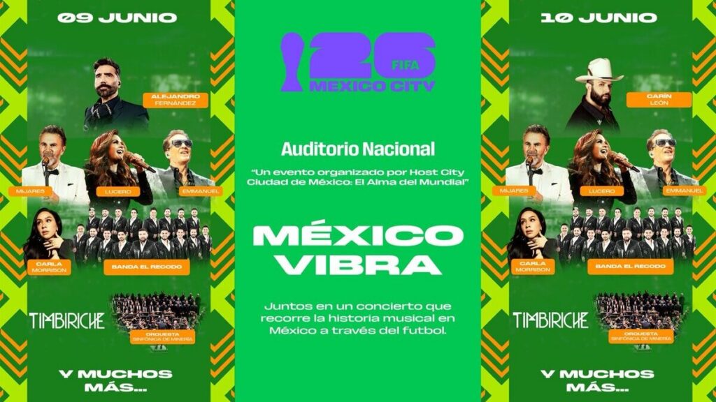 México vibra: conciertos en el Auditorio Nacional previo al Mundial 2026